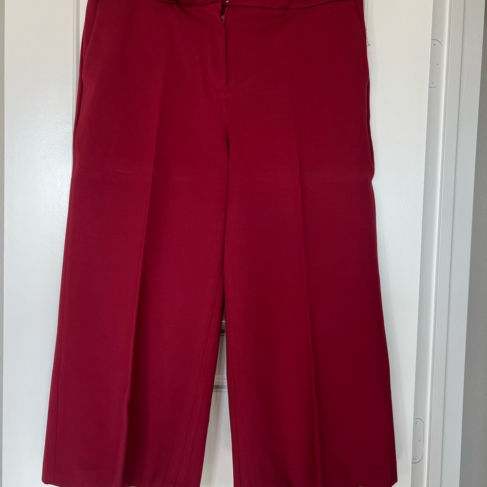 Boden Red Wide Leg Pants